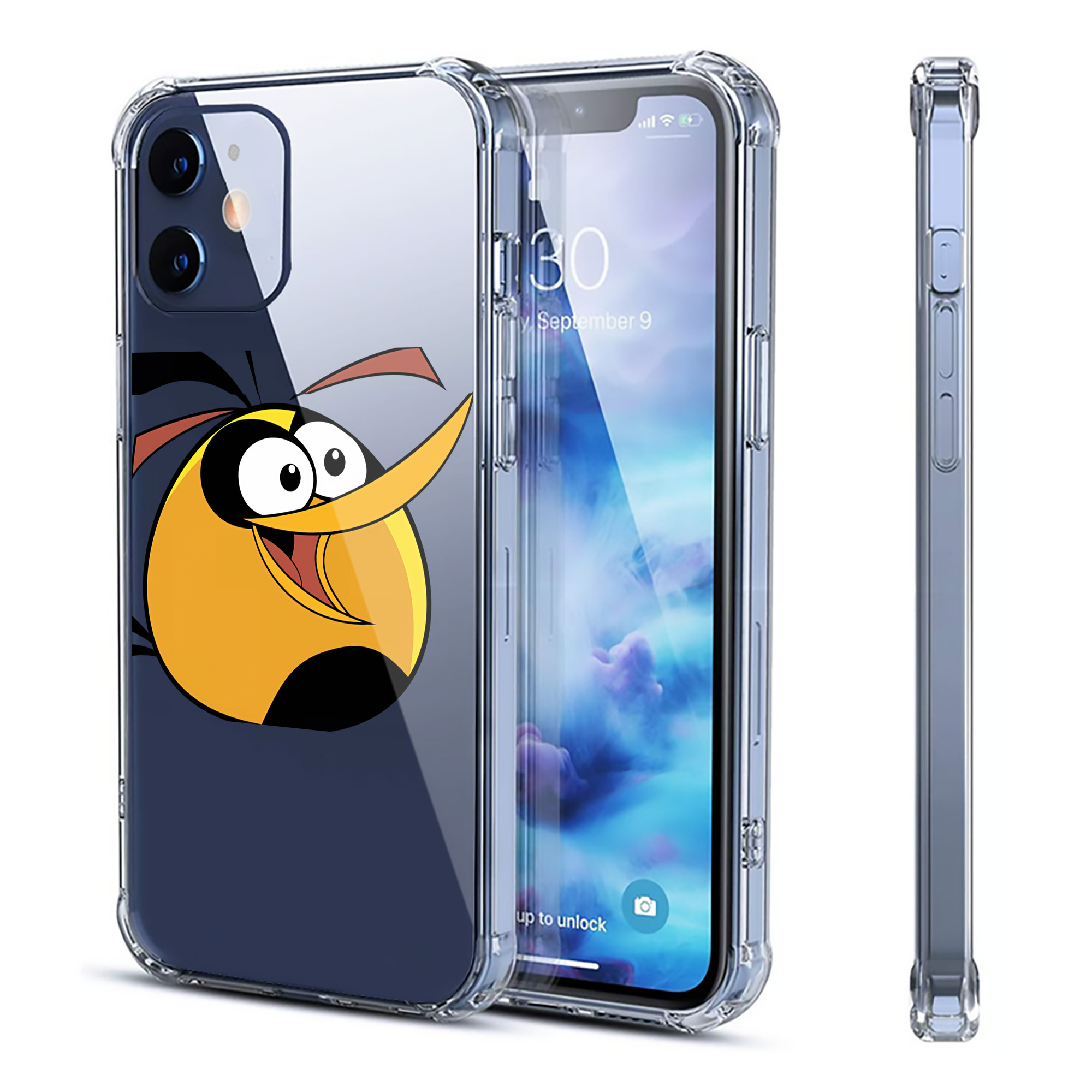 （画像用） Angry Birds アングリーバード 【iPhone 12シリーズ対応】透明スマホケース（クリアソフトケース）